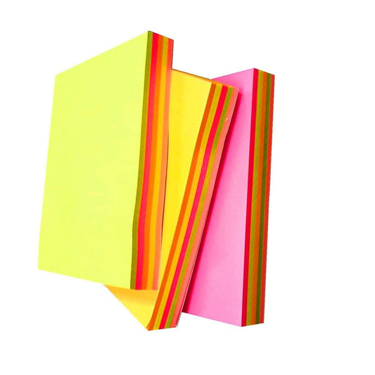 Pack of 100 - Multicolor Sticky Note Pad 3 X 3 76 X 76 multi colour Sticky Notes Book Mark Memo Pad Paper