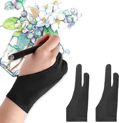 Artist Drawing Two-Finger Gloves for Sketching, Drawing, and Art – Ideal for Paper, Pads, and Graphics