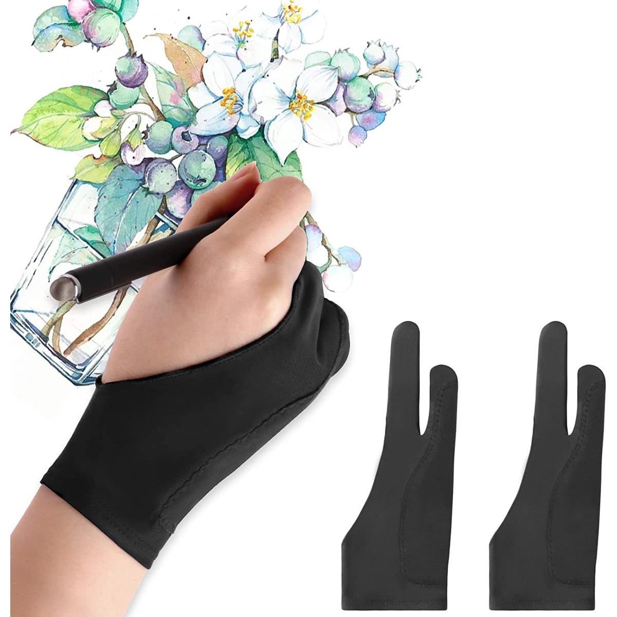 Artist Drawing Two-Finger Gloves for Sketching, Drawing, and Art – Ideal for Paper, Pads, and Graphics