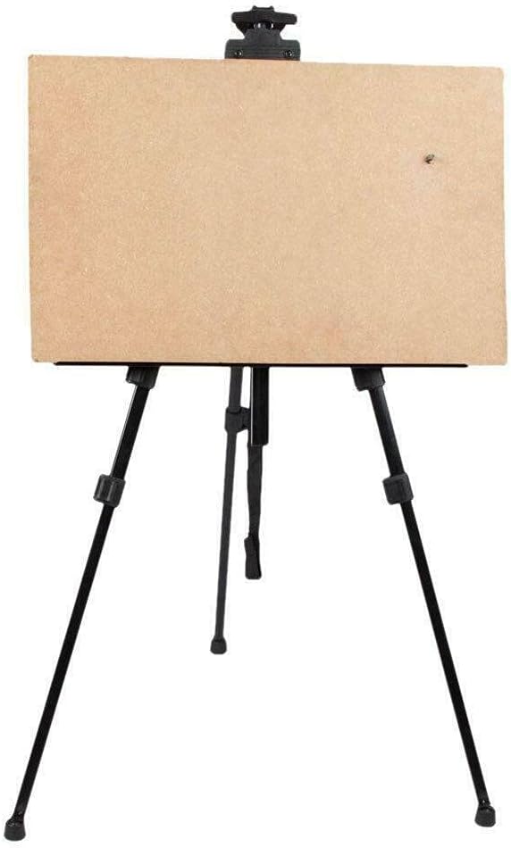 Metal Black Art Easel Stand Adjustable Prismo For Canvas Board Painting Sketching and Office Presentation Work – Foldable Tripod Mount – Indoor and Outdoor Portable Display Stand - Aluminum