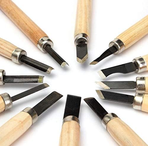 12-Pcs Chisel Wood Carving Tool Set for Artists - Carving & Sculpting