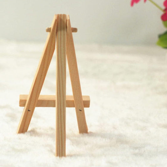 Mini Wooden Tripod Easel 4/6/12/14 Inches – A - Frame for Art, Craft, Photos, Business Cards.