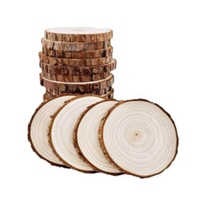 3 / 7 Inches Natural Wooden Log Coaster/Slices with Bark - for DIY Crafts