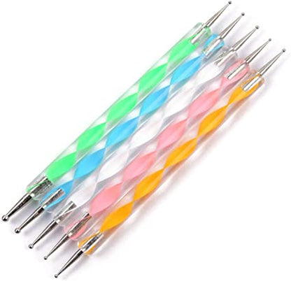 5PCS Dotting Pen Tool Set for Arts, Crafts, and Nail Art - Dual-Tip Dotting Tools for DIY Design and Painting