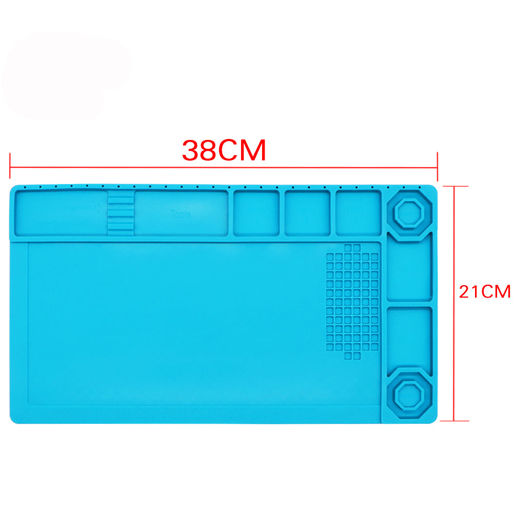 Heat-Resistant Silicone Repair Pad, Insulated Work Mat for BGA Soldering Stations, Phone Repair Work Pad Mat.