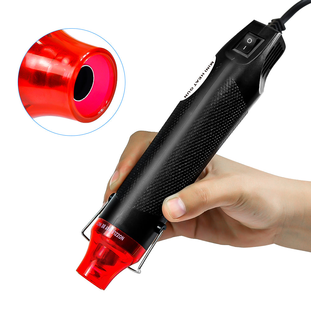 Mini Heat Gun, Uptdae Version Mini Handheld Hot Air Gun, Electric 300W Portable Heat Gun for DIY Craft Embossing, Shrink Wrapping PVC, Drying Paint, Clay, Rubber Stamp