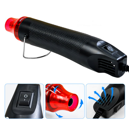 Mini Heat Gun, Uptdae Version Mini Handheld Hot Air Gun, Electric 300W Portable Heat Gun for DIY Craft Embossing, Shrink Wrapping PVC, Drying Paint, Clay, Rubber Stamp