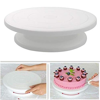 11-inch Cake Turntable - 360-Degree Revolving Stand for Smooth Cake Decorating