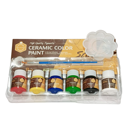 Keep Smiling Ceramic Color Paint Set – Pack of 8 Vibrant Colors for Creative Projects