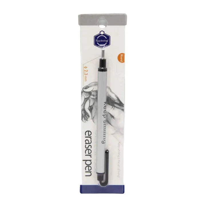 Keep Smiling Eraser Pen for Fine Arts - Tombow Mono 2.3mm Clutch Eraser, Refillable, PVC-Free, Precision for Sketching, Writing, and Drawing