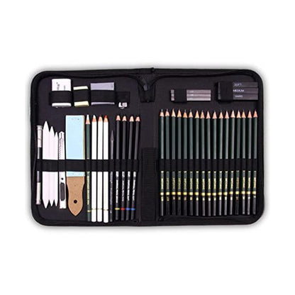 42-Piece Artist Sketching Set with Zipper Case | Art Supplies